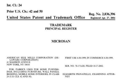  US Federal Trademark Registration for MICROSAN New York Attorney of Record Trademark Attorney has Offices in Greater Philadelphia  