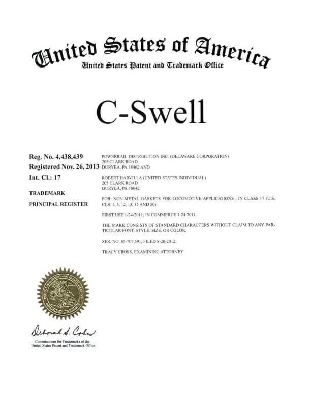 Trademark Application for C-Swell Duryea filed by Trademark Lawyer having office in Philadelphia Granted TM Registration