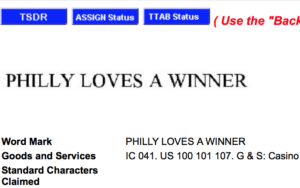 PHILLY LOVES A WINNER Trademark Application